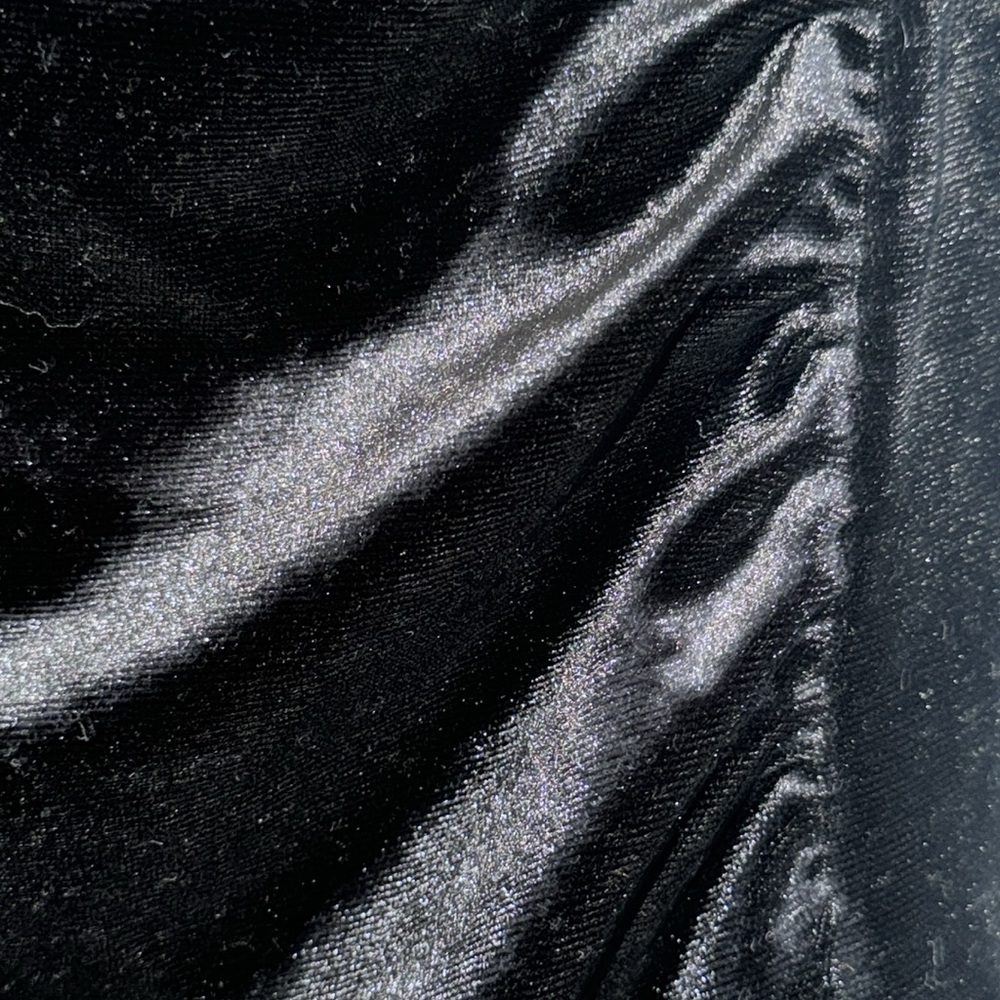 FOREVER 21 VELVET BLACK ASYMMETRICAL BODYCON MINI DRESS - Picture 4 of 4